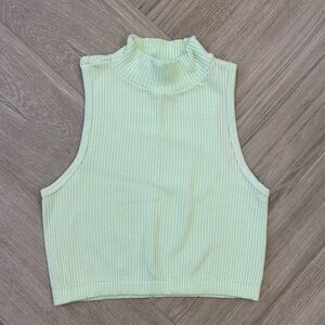 Aeropostale Mint Green Mock Turtleneck Cropped Tank XS